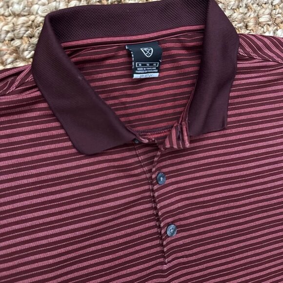 Nike Golf Polo Shirt Dri-Fit Maroon Red (XL) - Picture 2 of 6